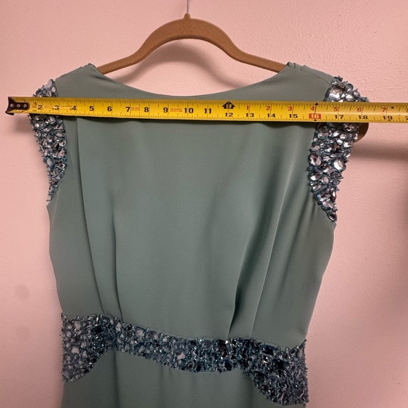 Pamella by Pamella Roland Teal/Green Embellished Long Dress/ Evening Gown - Picture 15 of 16